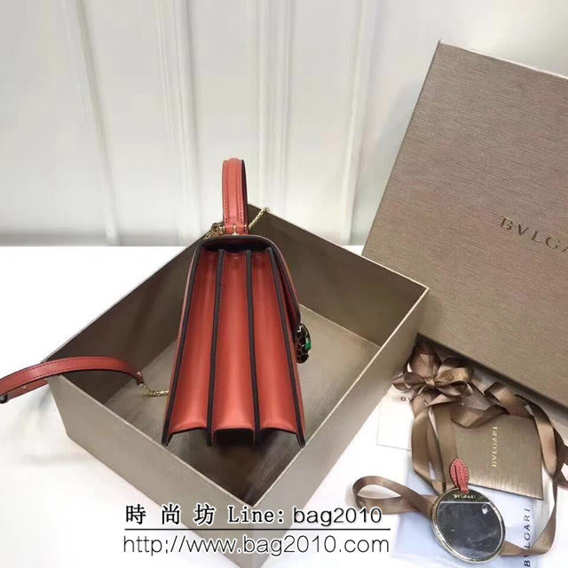 BVLGARI寶格麗 專櫃新款 蛇頭扣環 三層琺瑯蛇頭包 可手提肩背斜挎 B38329 FYD1348